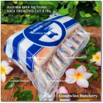 Lamb RACK FRENCHED CUT frozen Australia WHITE STRIPE whole cut 8 ribs +/- 1kg (price/kg)
